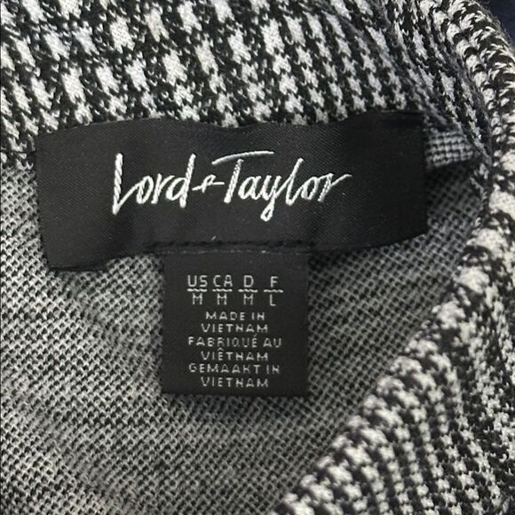 Lord & Taylor Peplum Top Size Medium NWOT Houndstooth - Picture 10 of 12
